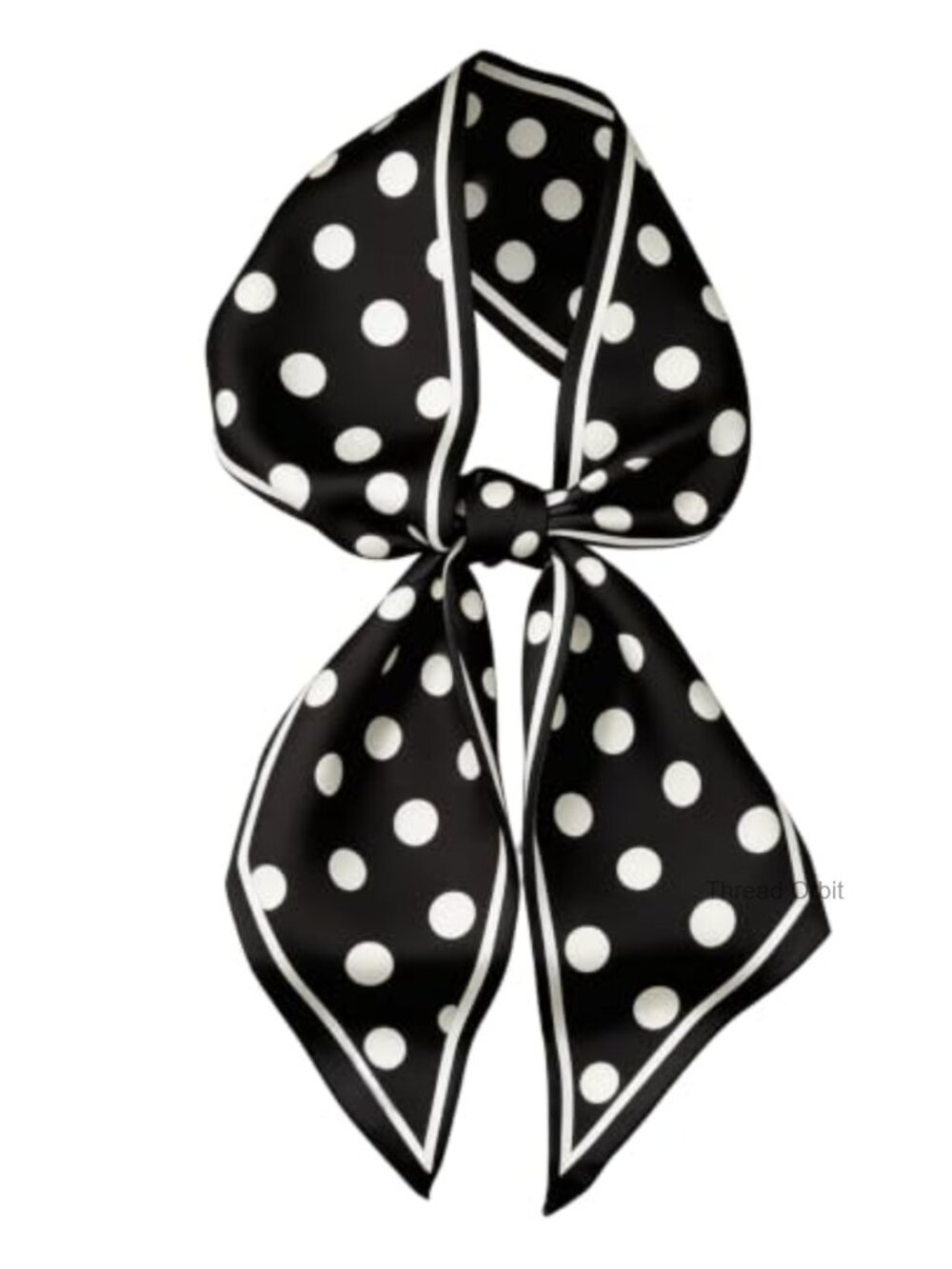 Satin Polka Dot Long Thin Scarf Hair Ribbon & Neck Tie